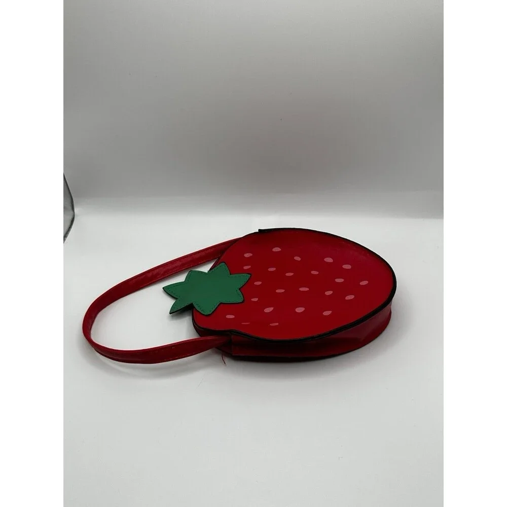 Strawberry Shaped Crossbody Bag Faux Leather Novelty Purse Kids Girls NWOT